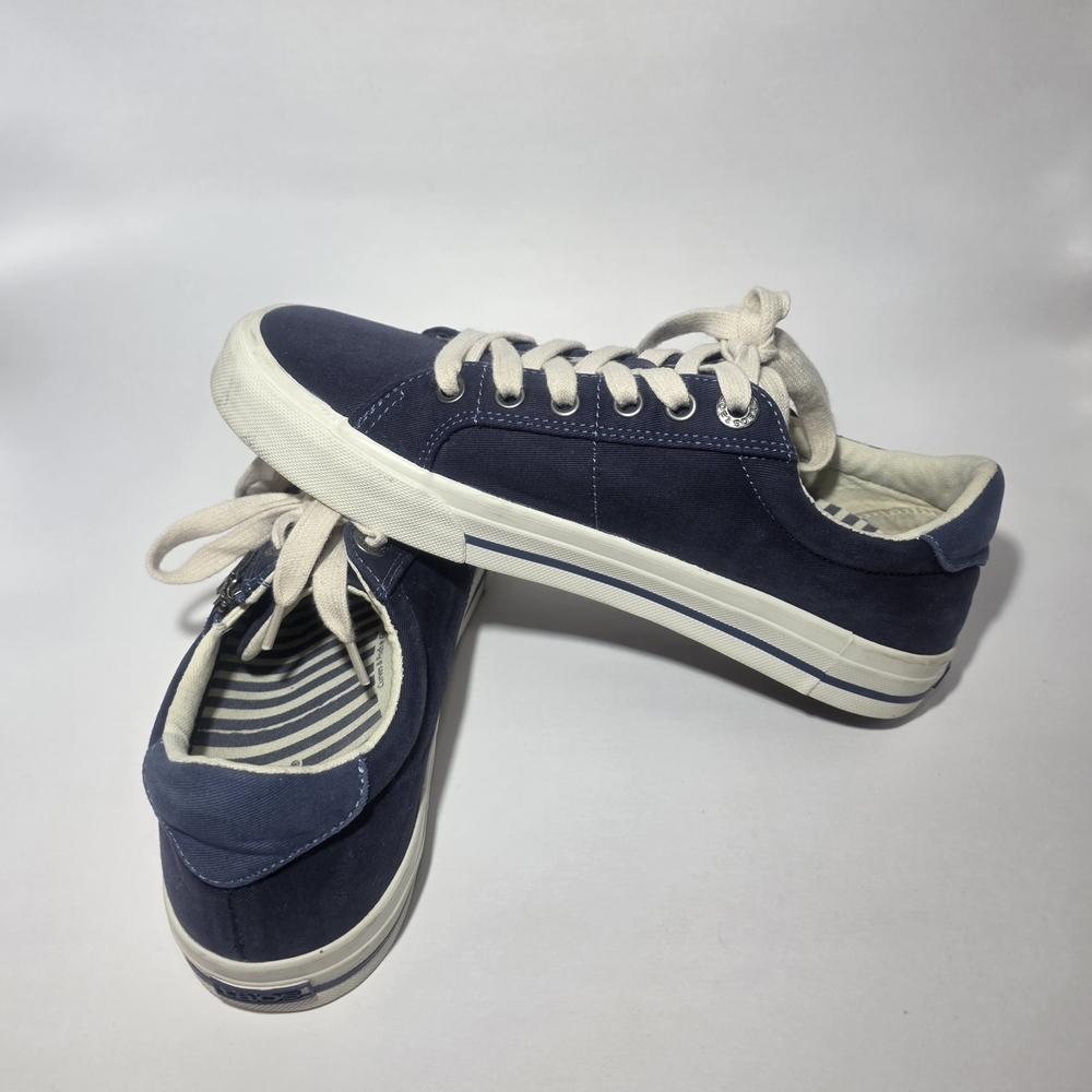 Taos Canvas Sneakers Women's 7 Navy Lace Up Comfort Shoes Casual Walking - Picture 7 of 7